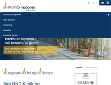 Tablet Screenshot of hno-informationen.de